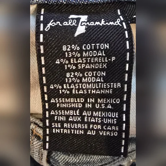 7 For All Mankind Luxe Vintage Slim Boyfriend Cropped Style Size 29 - Picture 11 of 12